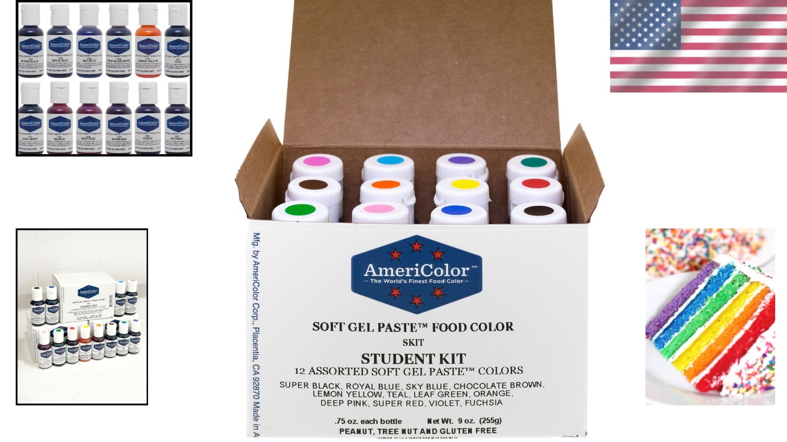 Soft Gel Paste Food Coloring Kit – 12 Colors