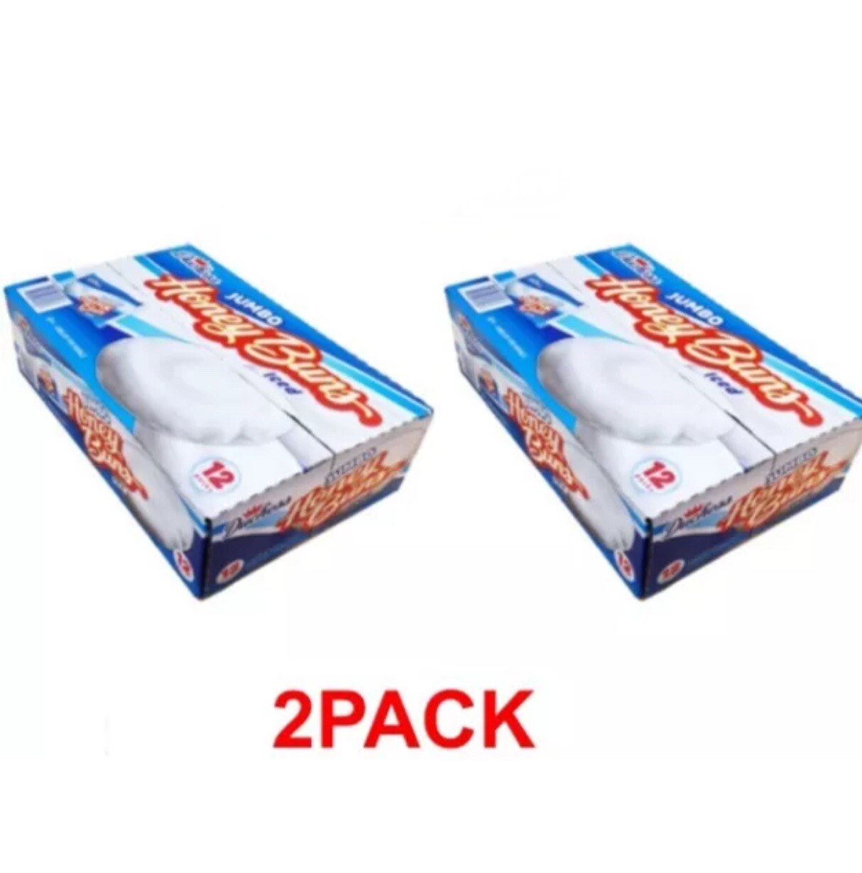 **2 Boxes **Duchess Jumbo Iced Honey Buns~Total 24 ct. ( 114 oz. )
