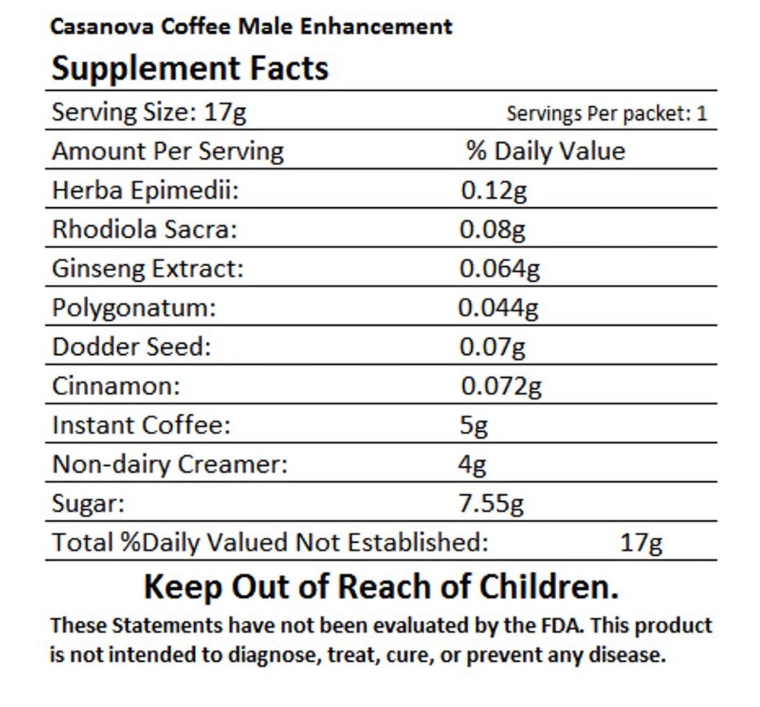 (10-Pack) Casanova Coffee™ Men’s Instant Coffee Blend – Stimulant & Stamina