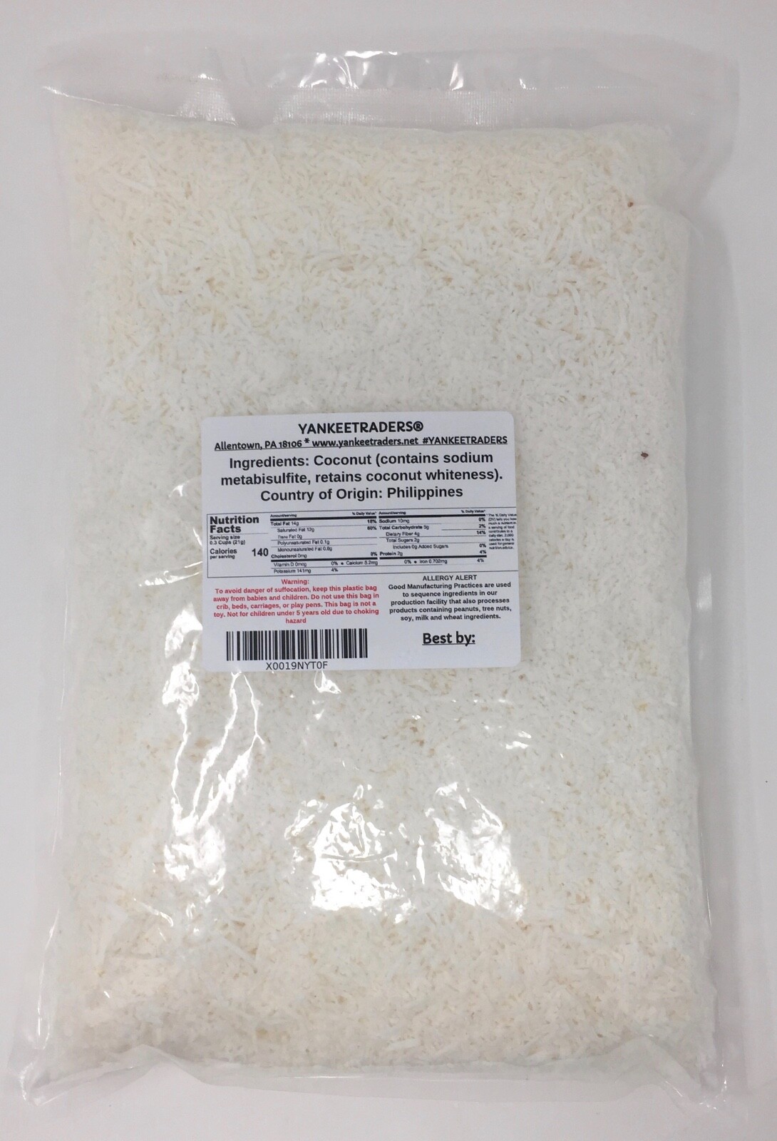 Unsweetened Shredded Coconut, 2 lbs. ~ YANKEETRADERS® ~ FREE SHIPPING