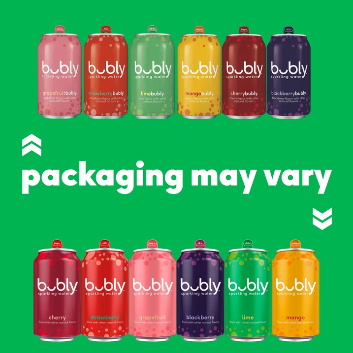 bubly Summer Coconut Pineapple Sparkling Water, 12 fl oz, 8 Pack Cans
