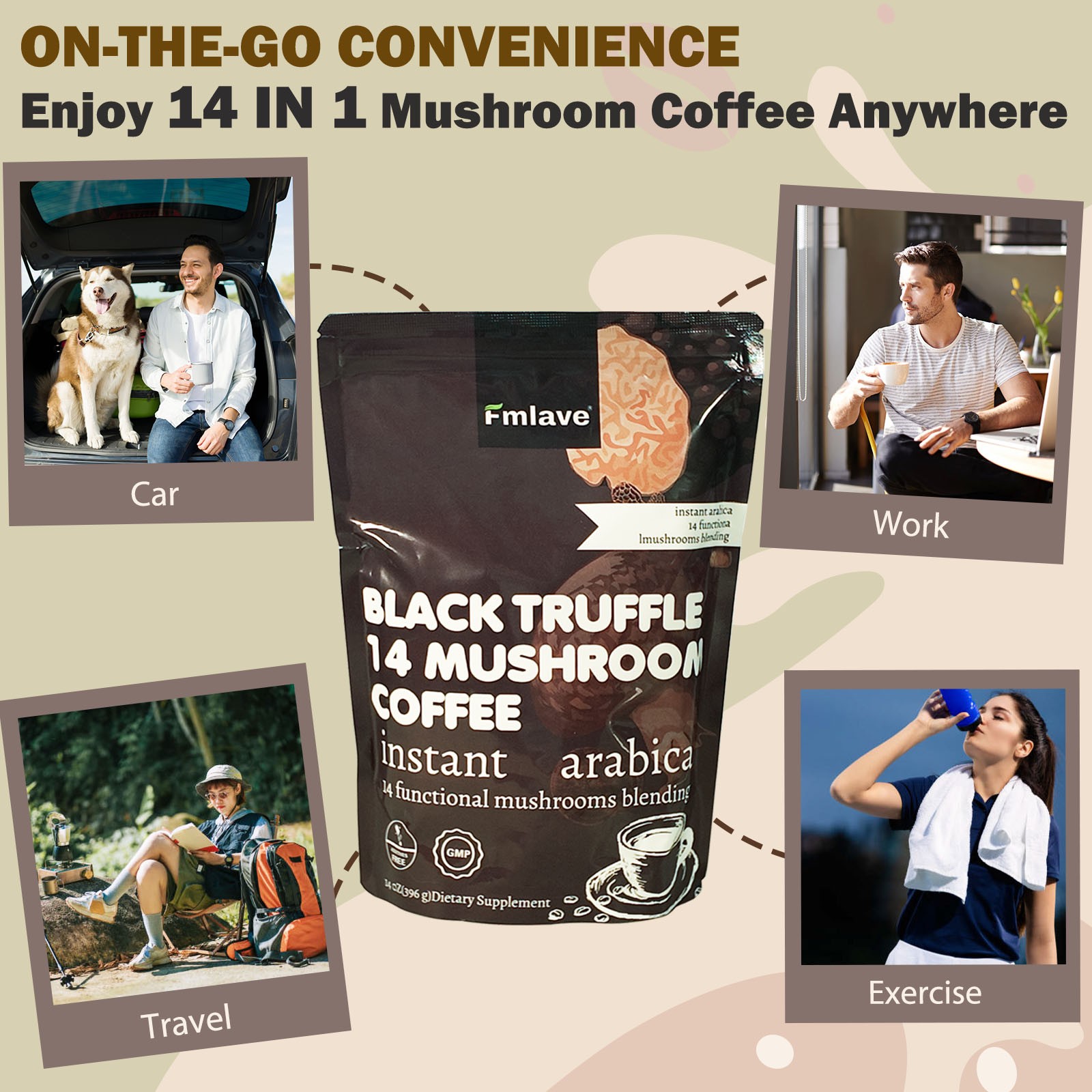 2 Pack Mushroom Coffee 100% Authentic USA FREE SHIPPING Organic 396g Per pack