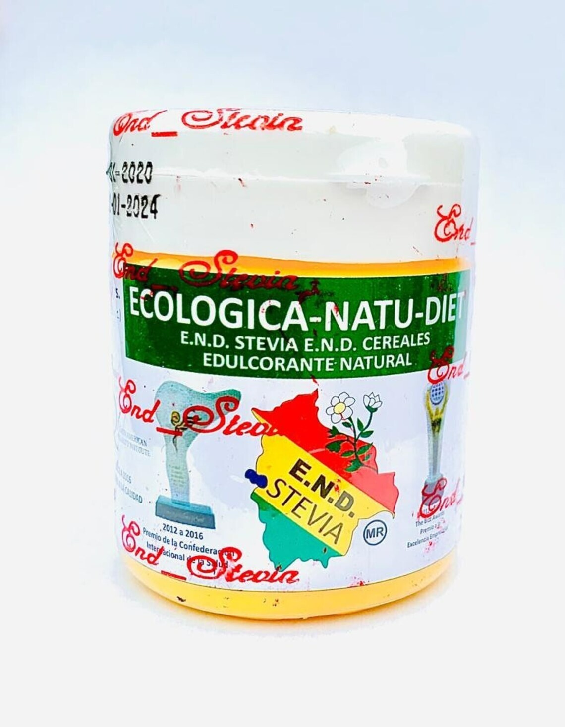 Original Stevia Healthy Powder Sweetener Ecologica Natu Diet from Bolivia 80grs