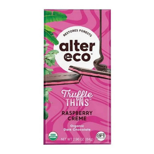 Truffle Thins Raspberry Creme 2.96 Oz(Case Of 12) By Alter Eco