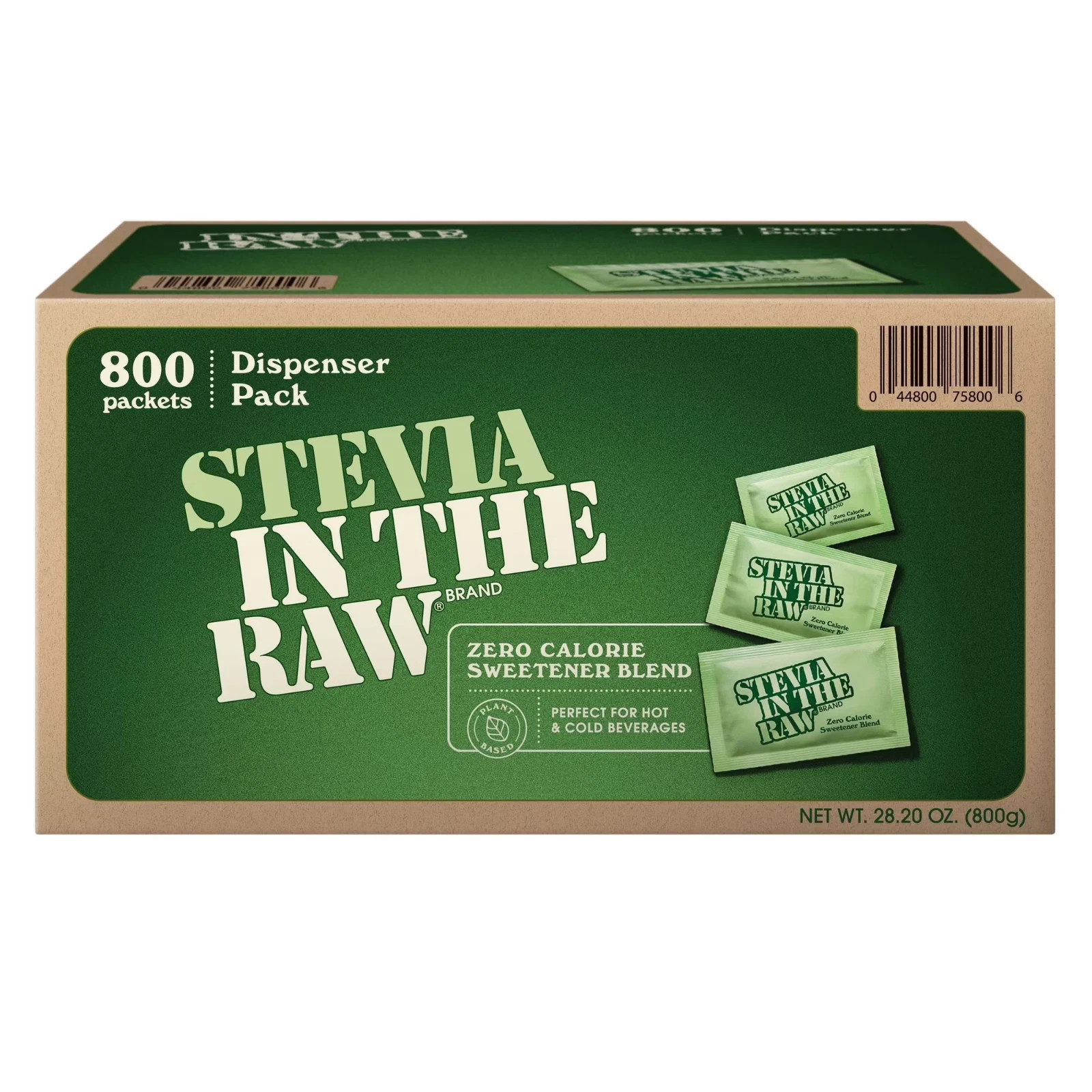 Stevia In The Raw Plant-Based Zero Calorie Sweetener Packets, 800 ct.