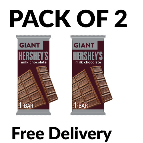 Hershey’s Milk Chocolate Giant Candy, Bar 7.56 oz, 25 Pieces 2 Pack…
