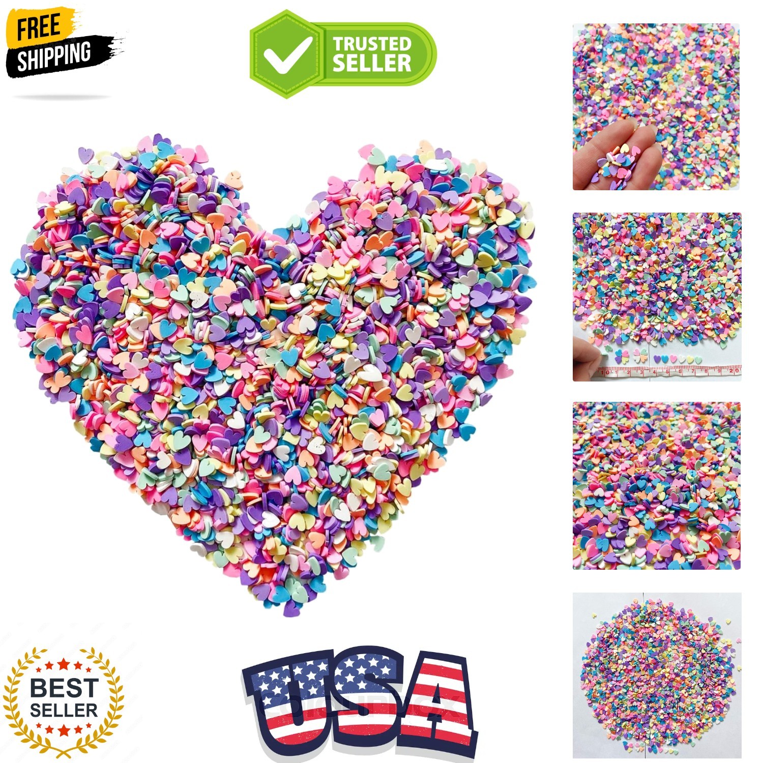 50G Fake Sprinkles Polymer Sprinkles Resin Sprinkles 50G Clay Sprinkles For R…