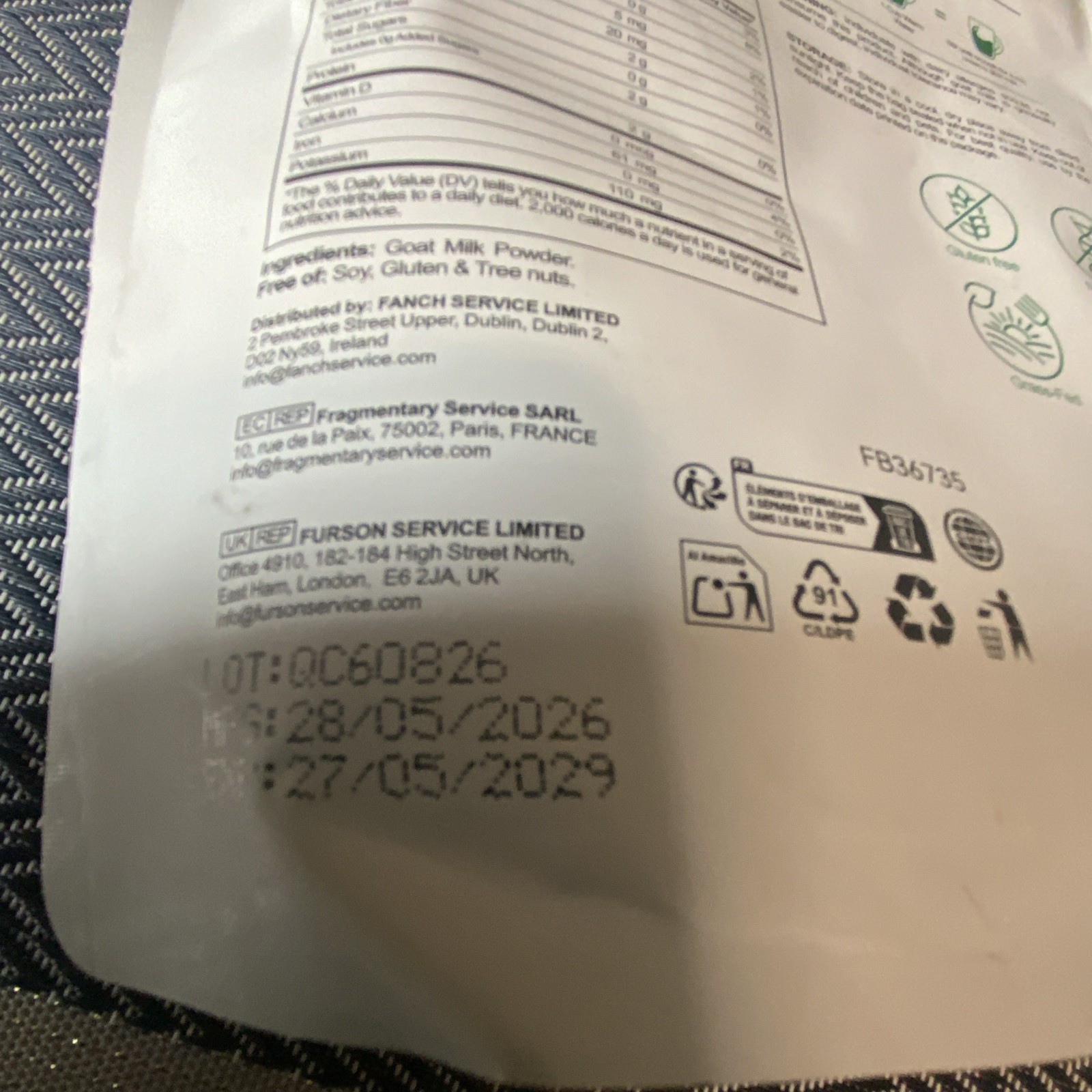 Lenmi Goat Milk Powder, Grass-Fed Non-GMO Gluten Free, Plain 0.5 lb