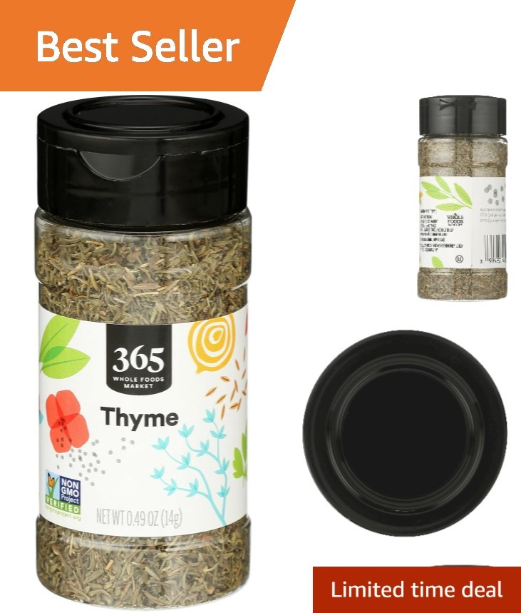 Aromatic Dried Thyme 0.49 oz – Enhance Your Recipes with Kosher & GMO-Free Herbs