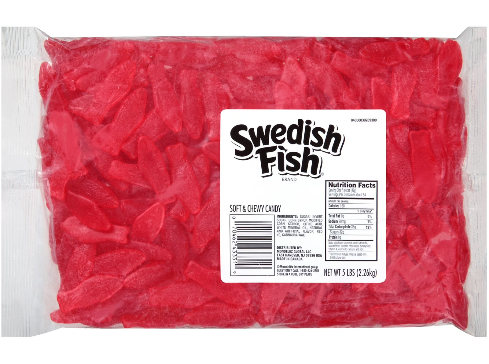 Swedish Fish Original, Soft & Chewy, Bulk Fruity Flavored Gummy Candy (5 Pounds)