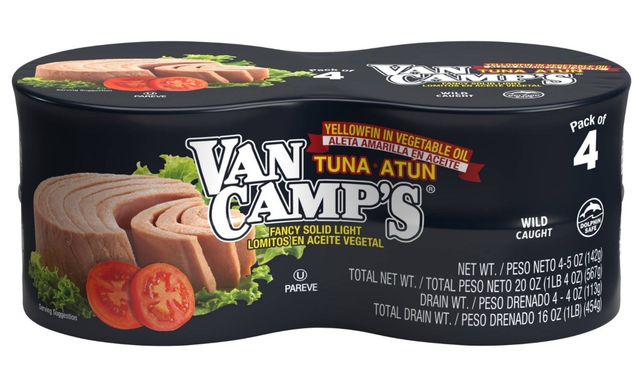Van Camp’s Yellowfin in Vegetable Oil Tuna (4 x 5 oz) Ecuador