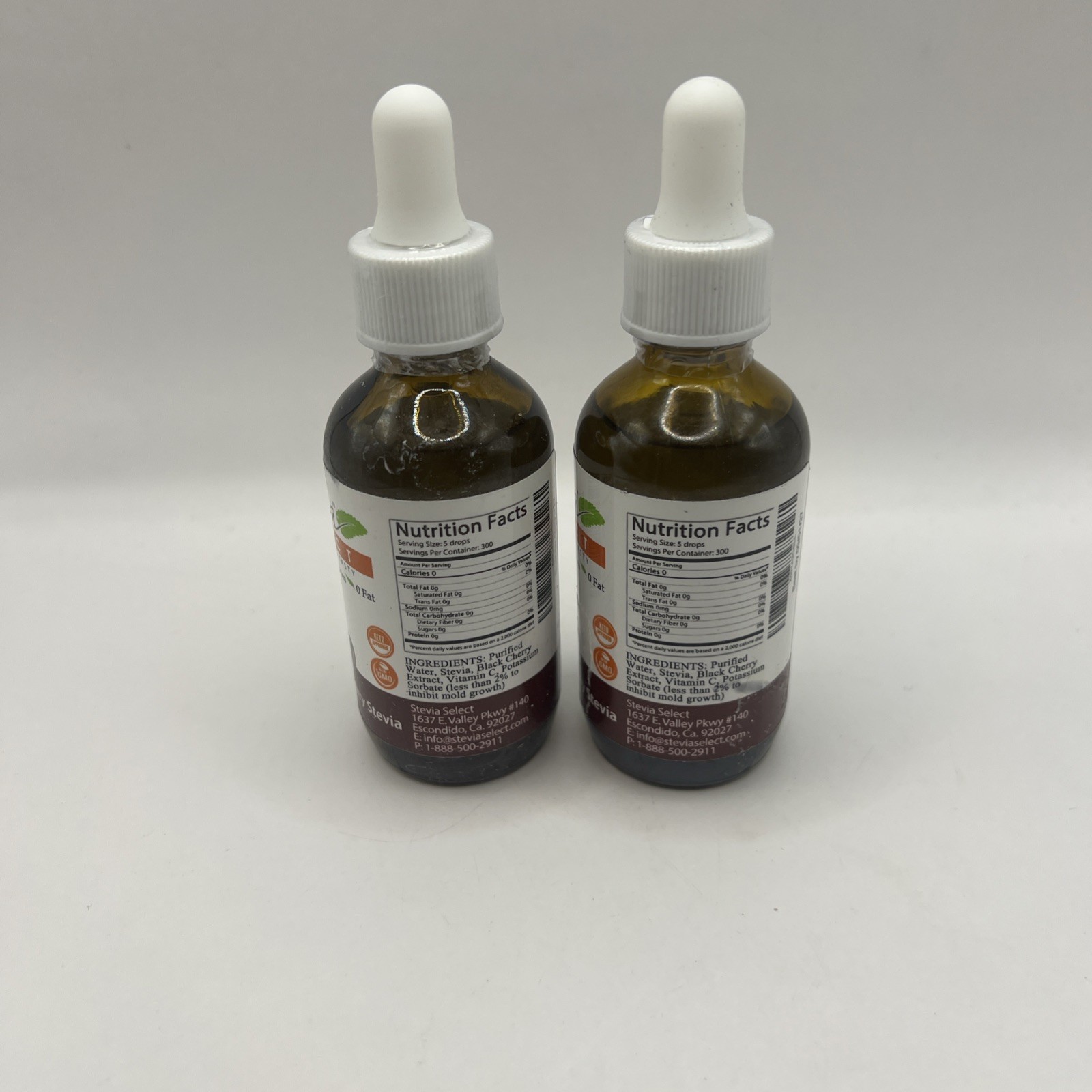 Lot/2 Stevia Select Healthy Meets Tasty Premium Black Cherry Stevia 2 Oz X 2