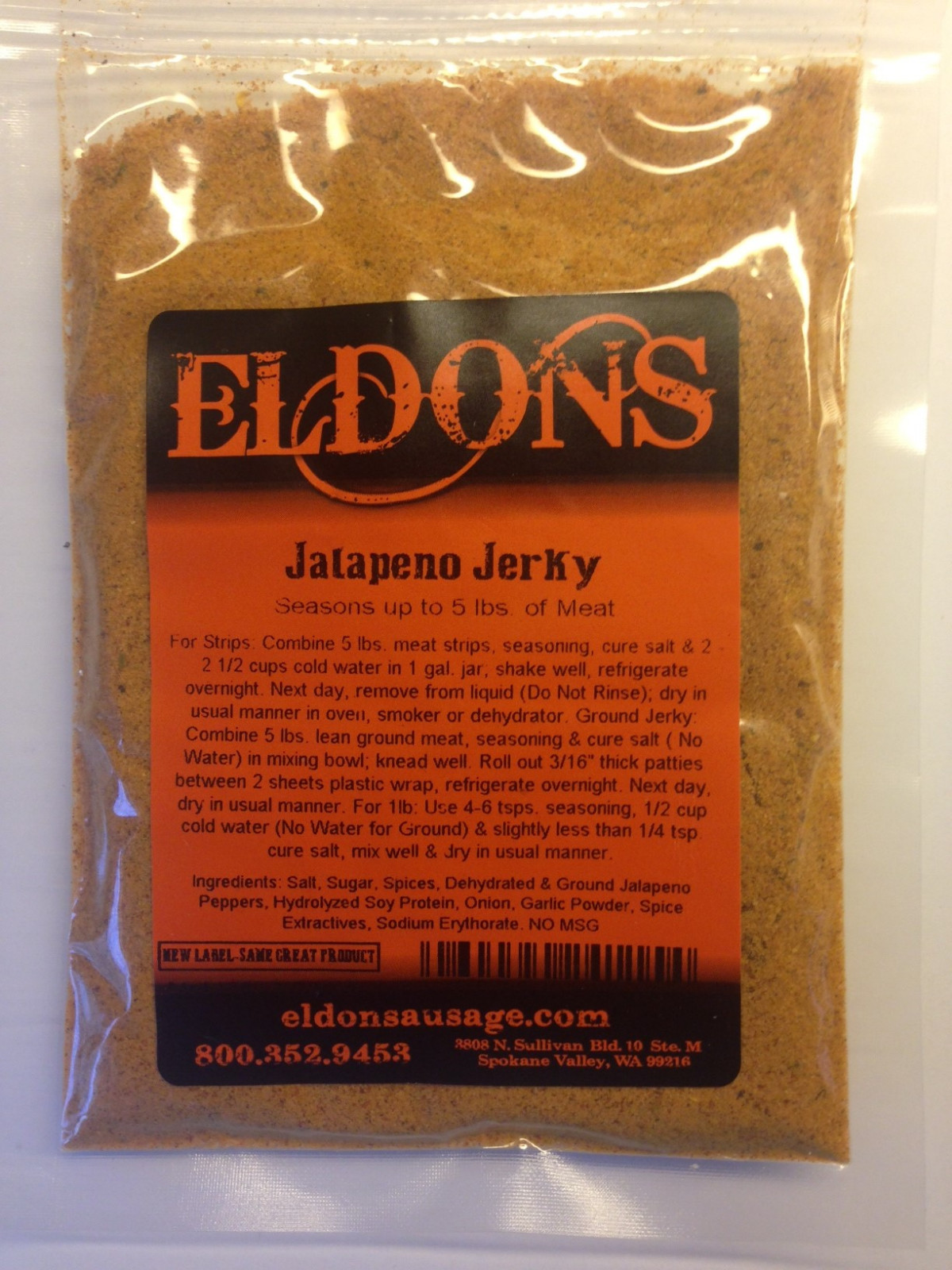 Jerky Seasoning Spice with Cure Seasons 5 Pounds of Meat Your Choice of Flavor