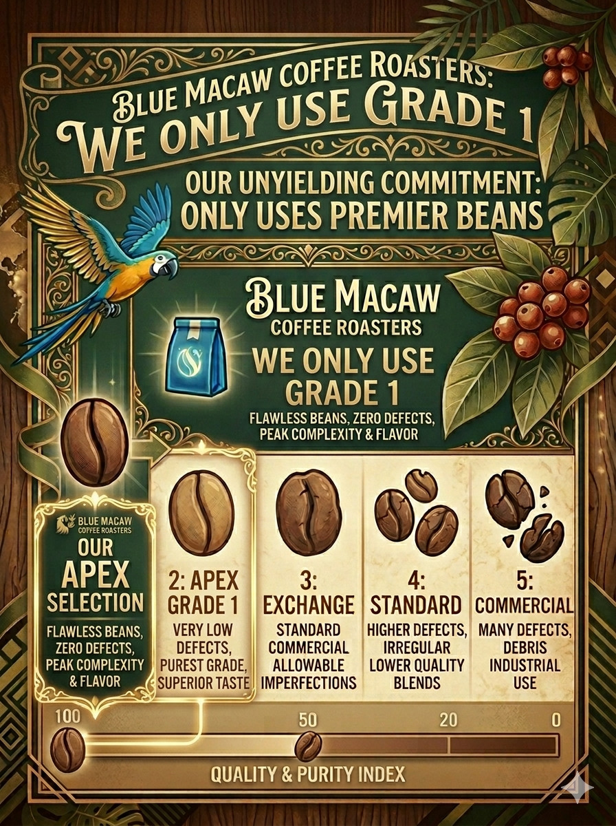 Brazilian JAZBLU Coffee Beans Peaberry Medium Roasted 2 ,5, 7 & 10/ 1 Pound Bag
