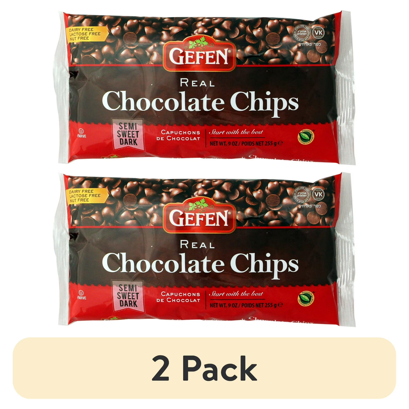 (2 pack) Gefen Semi-Sweet Chocolate Chips. 9 oz…