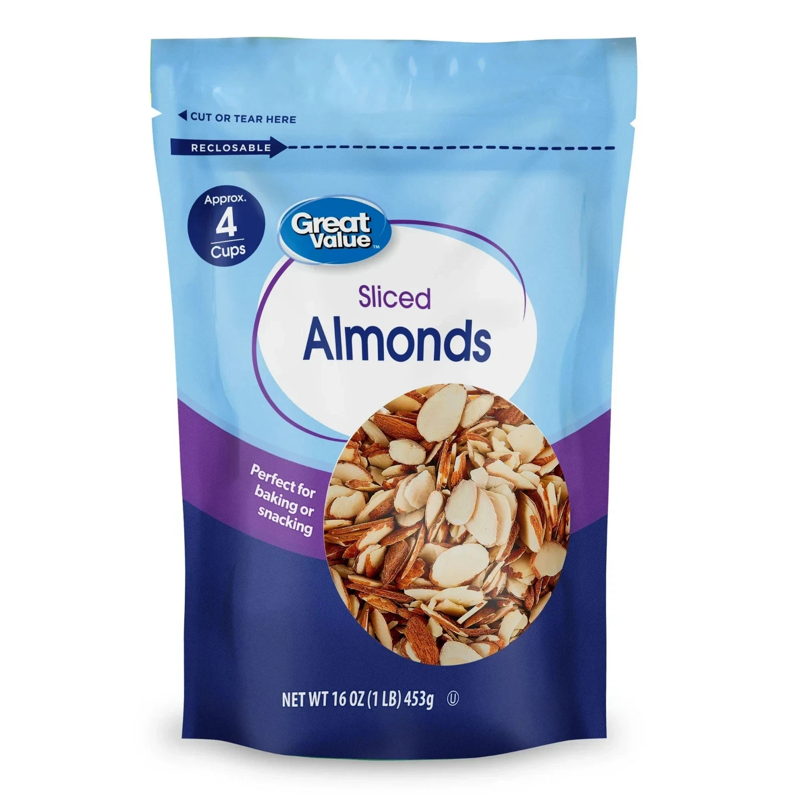 Great Value Sliced Almonds, 16 oz