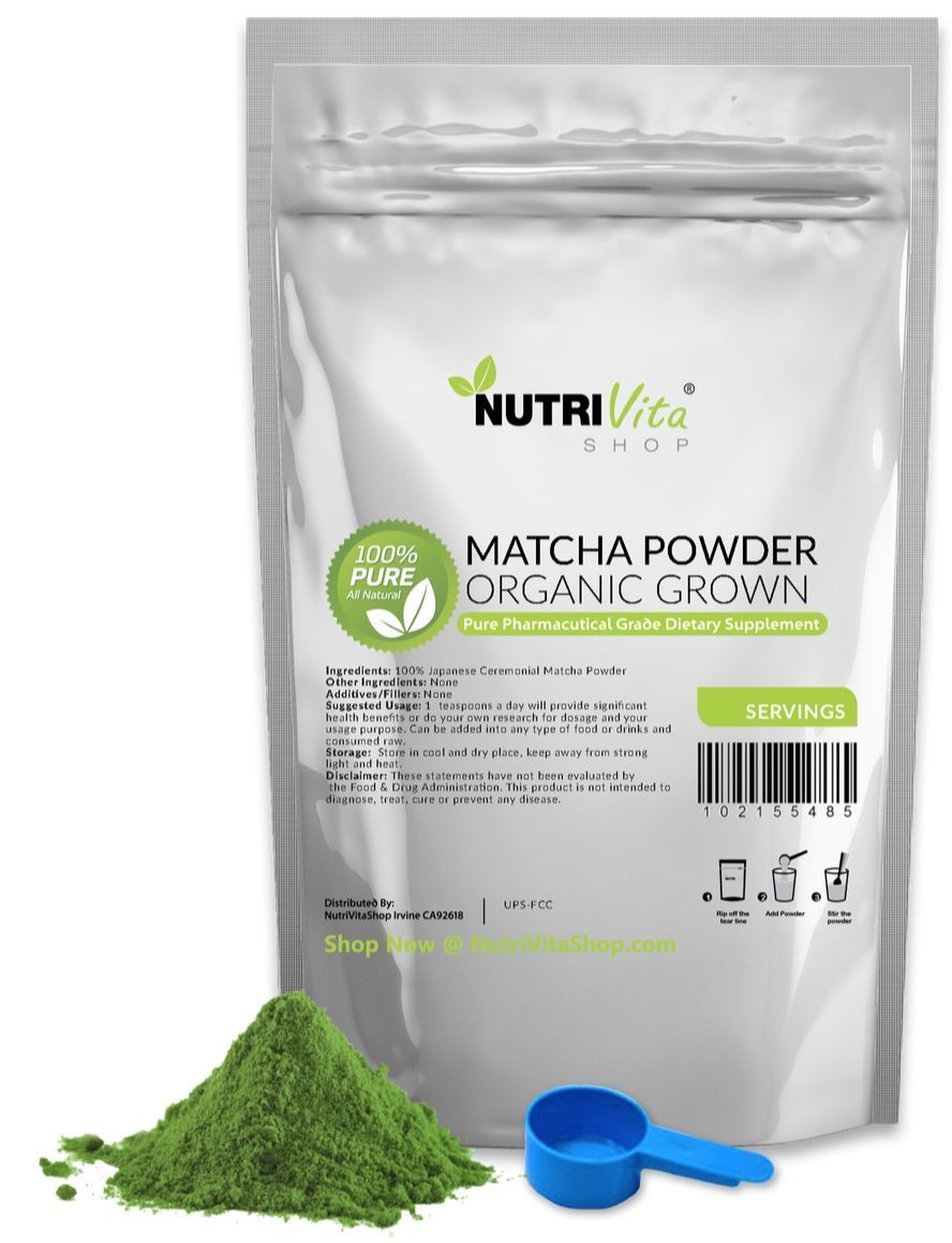 250g (8.8oz) 100% Pure Matcha Green Tea Powder Organically Grown Japanese nonGMO