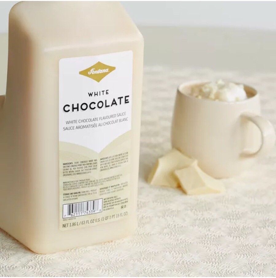 Fontana by Starbucks White Chocolate Mocha Sauce W/PUMP – BEST BY NOV 26, 2023