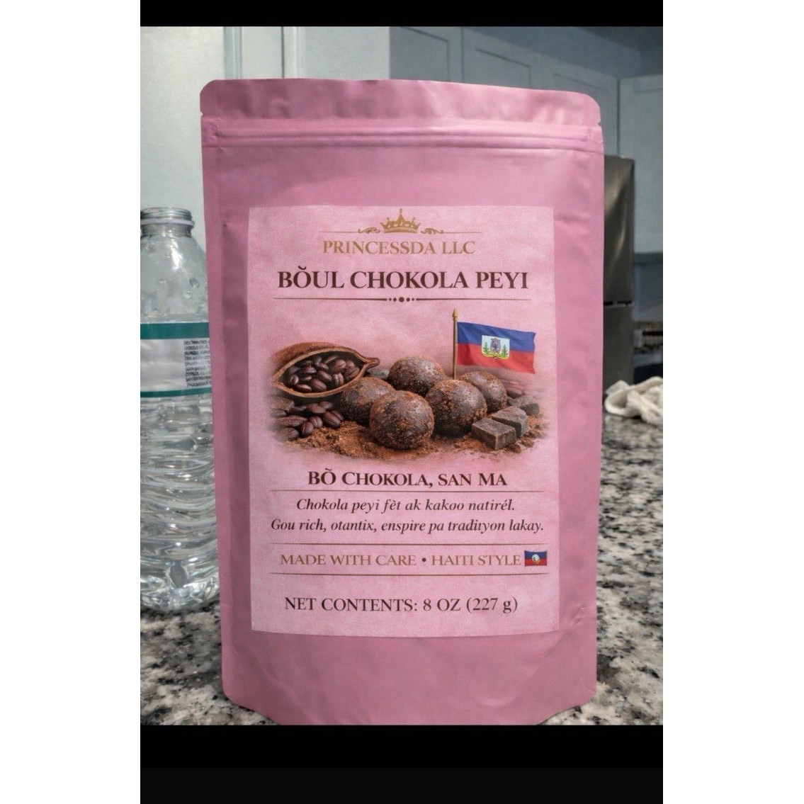 Princessda LLC Boul Chokola Peyi Chocolate Ball Candy 8 oz Bag, Haiti