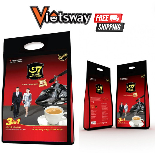 Trung Nguyen G7 3In1 Instant Coffee Viet Nam 21/ 50/ 100 Packets VietsWay Seller