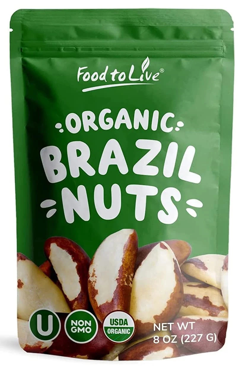 – Organic Brazil Nuts, 8 Ounces Non-Gmo, Raw, Whole, No Shell, Unsalted, Kosher,