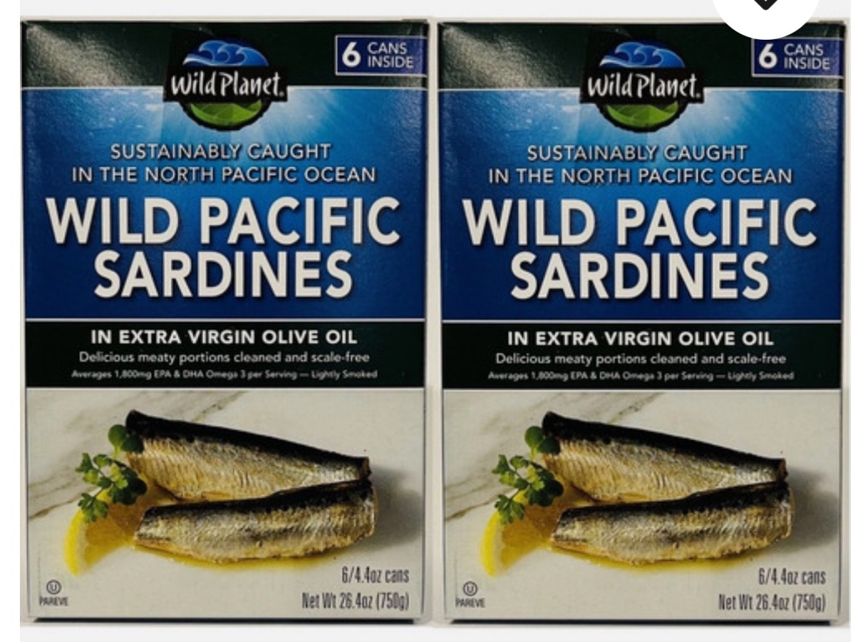 Wild Planet Sardines in Extra Virgin Olive Oil 4.4 Ounce Cans, 12 Packs EXP 4/30