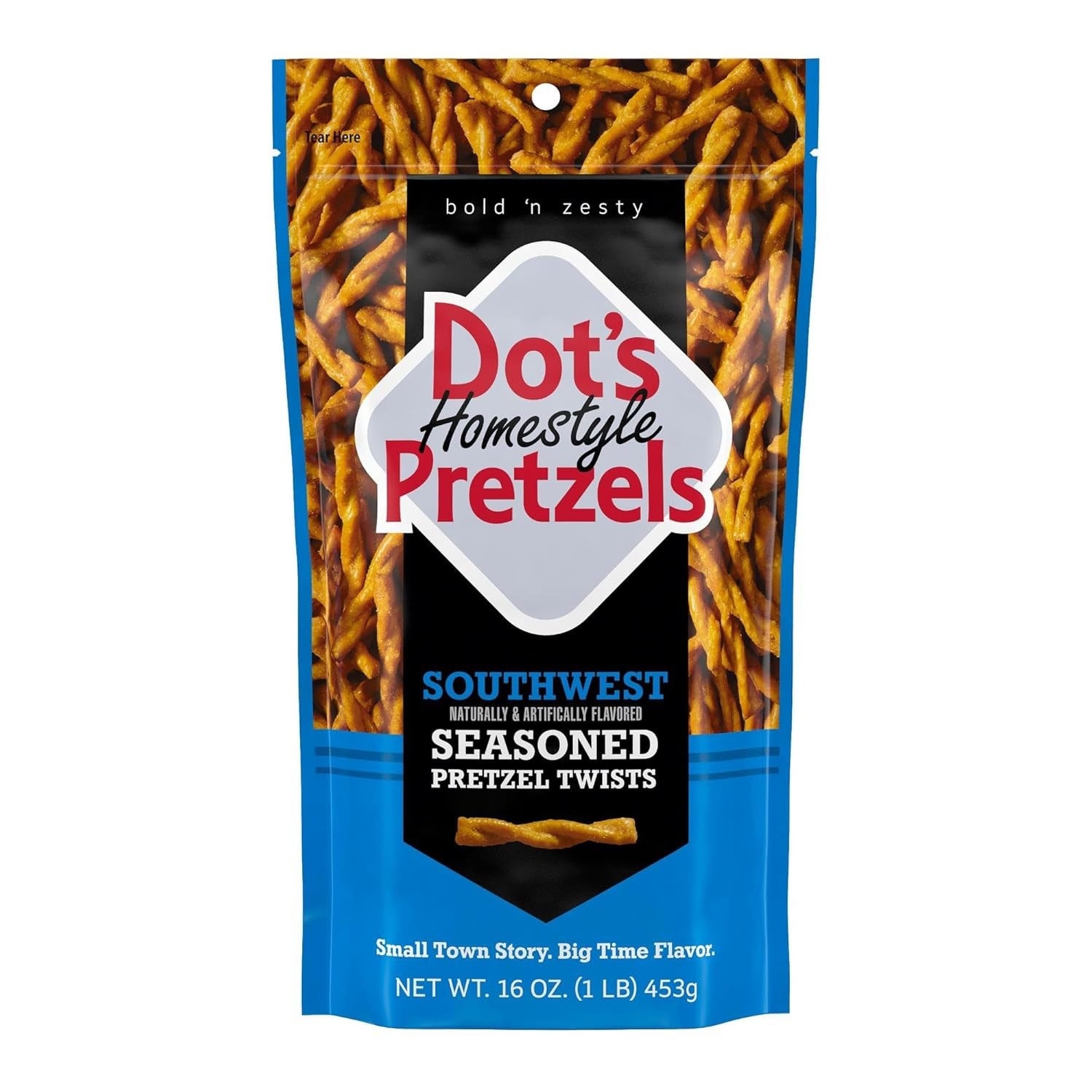 Dot’s Pretzels Seasoned Pretzel Twists, Healthy Kids Snacks, 16oz, Select Flavor