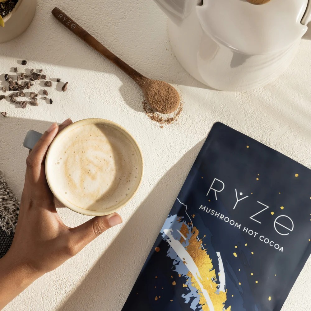 Organic Ryze Mushroom Hot Cocoa 20 Servings Sleep Supplement + NO IMPORT FEES