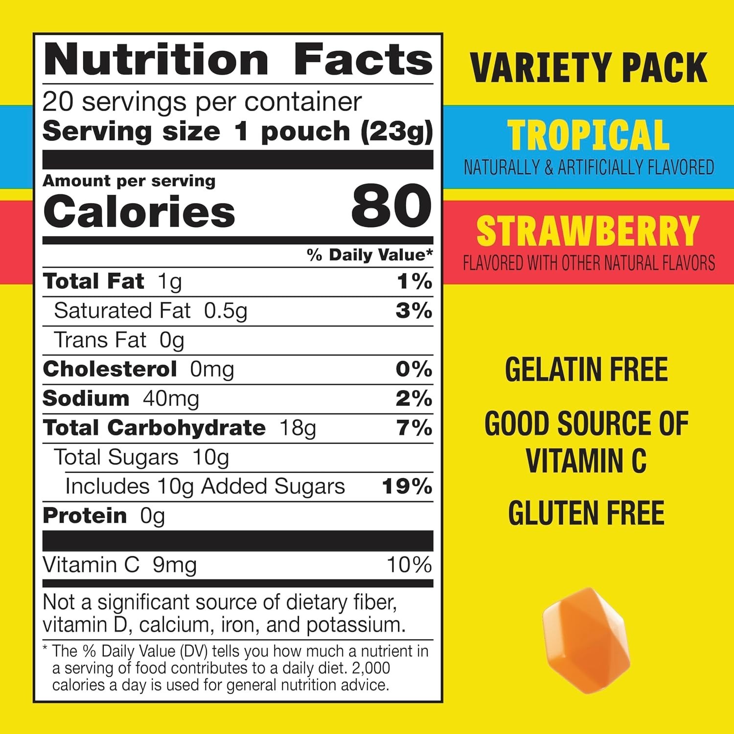 Gushers Tropical & Strawberry Fruit Snacks, 20 ct, 16oz | Juicy Liquid Center.