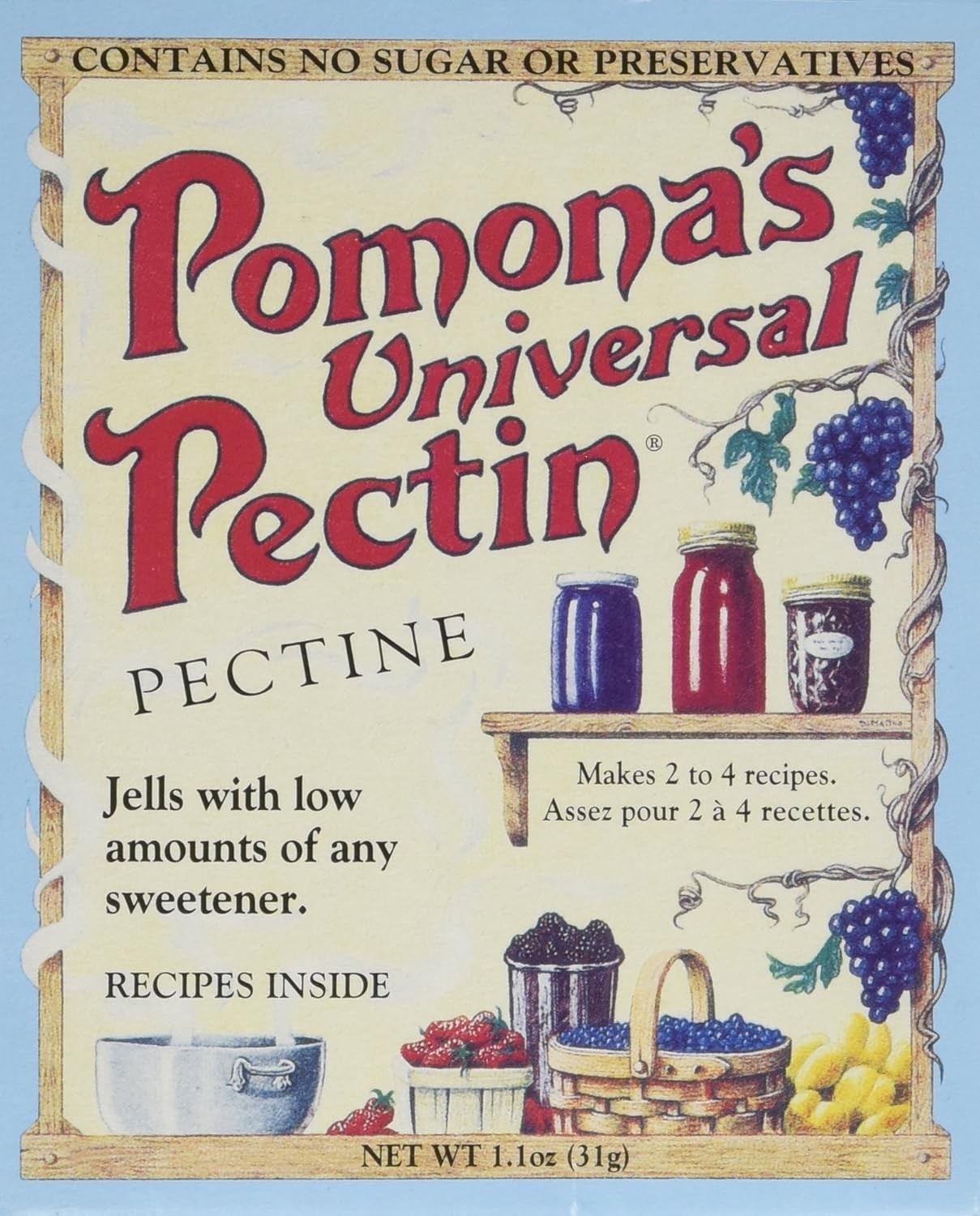 Universal Pectin – 1.1 Ounces, & Preservative Free in Convenient Pack of 3