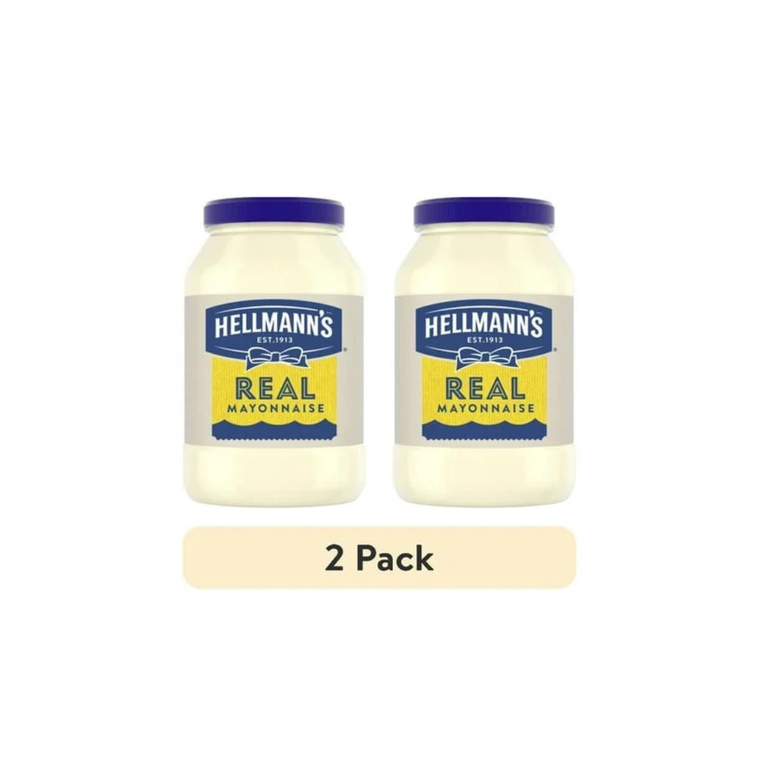 (2 pack) Hellmann’s Real Mayonnaise, Sandwich Spread Condiments, 48 oz Jar