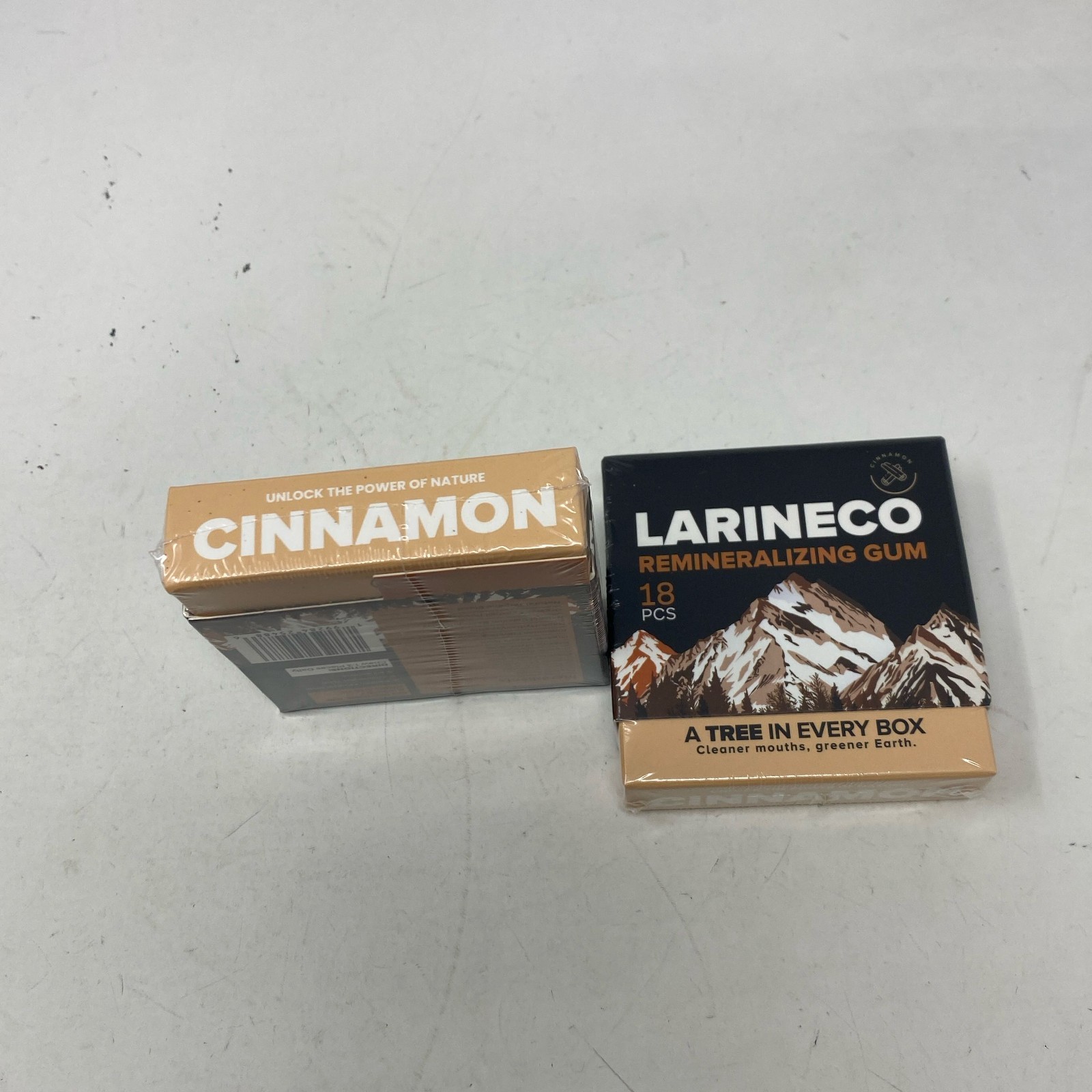 Larineco Remineralizing Gum Cinnamon 18ct 2 Pack Plastic-Free