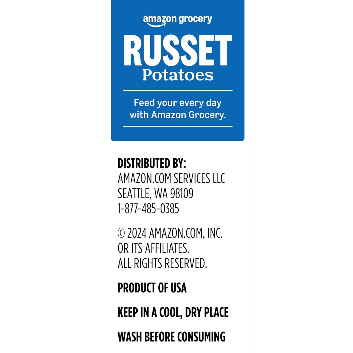 Amazon Grocery, Russet Potatoes, 5 Lb