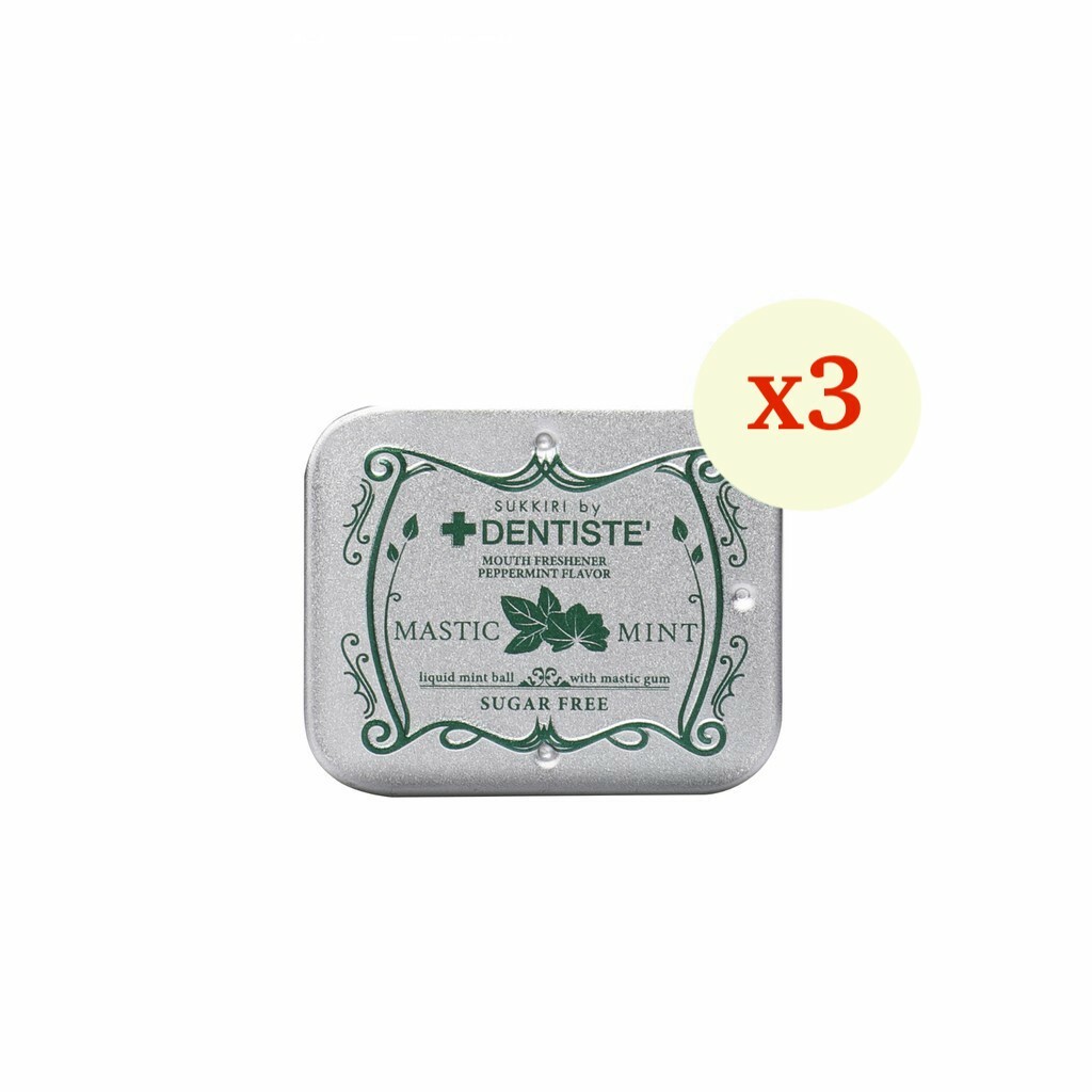 3x Sukkiri By Dentiste Mastic Mint Ball Mouth Breath Freshener Sugarfree 20’s