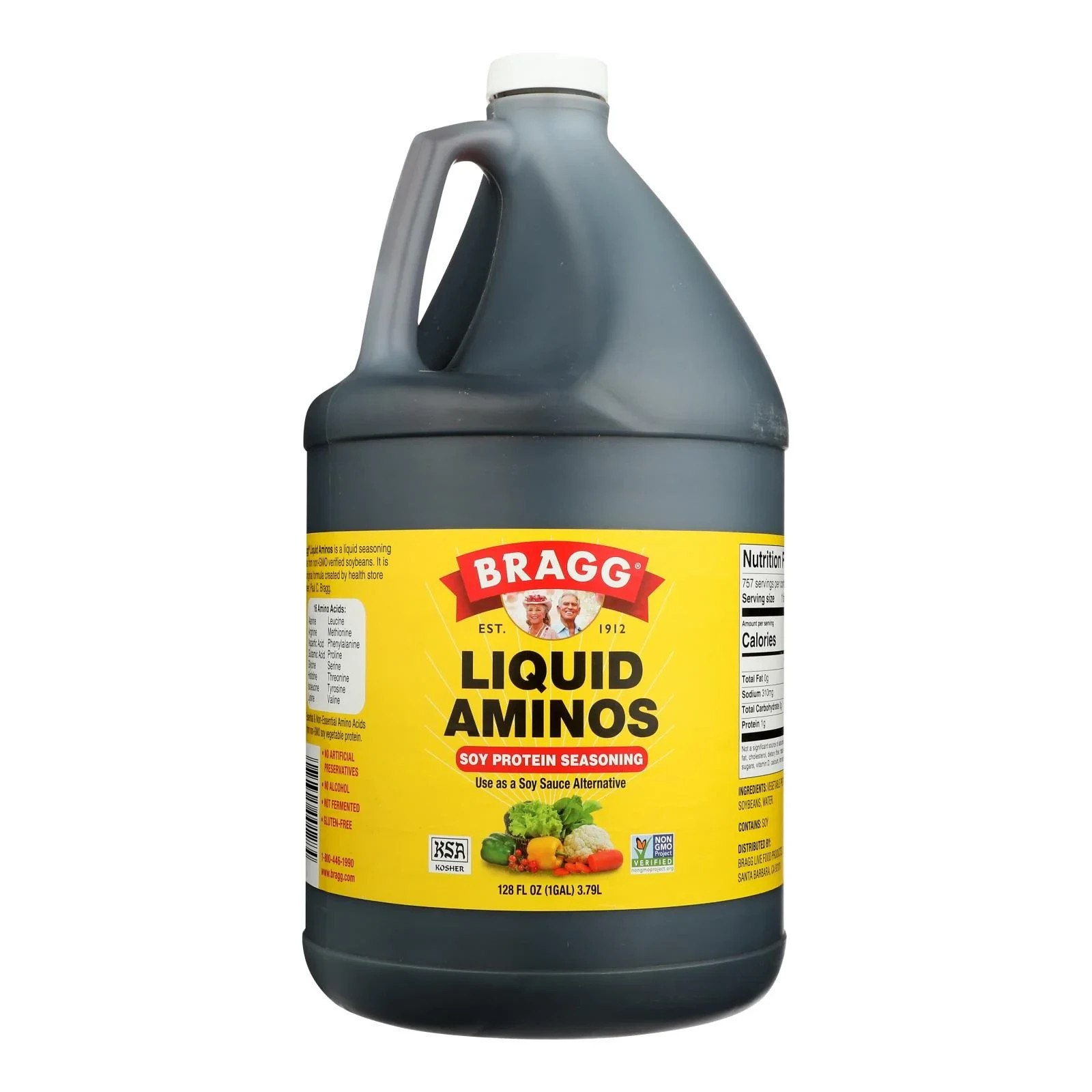 Liquid Aminos All-Purpose Seasoning – 128 fl oz – Gluten-Free Soy Sauce Alter…