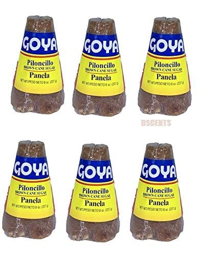 Goya Piloncillo Panela, Brown Sugar Cane 8 Oz (Pack of 6)