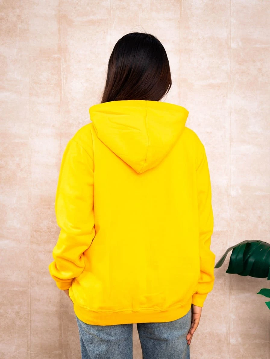 Polera Capucha Cerrada Amarillo - Imagen 3