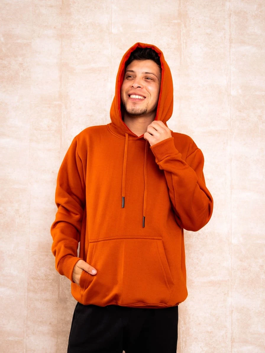 Polera Capucha Cerrada Lacre