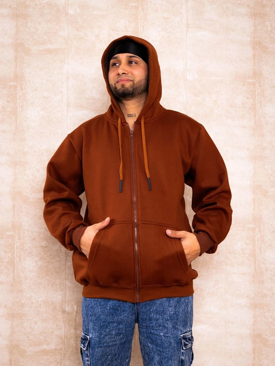 Polera Con Cierre Marron - Imagen 2