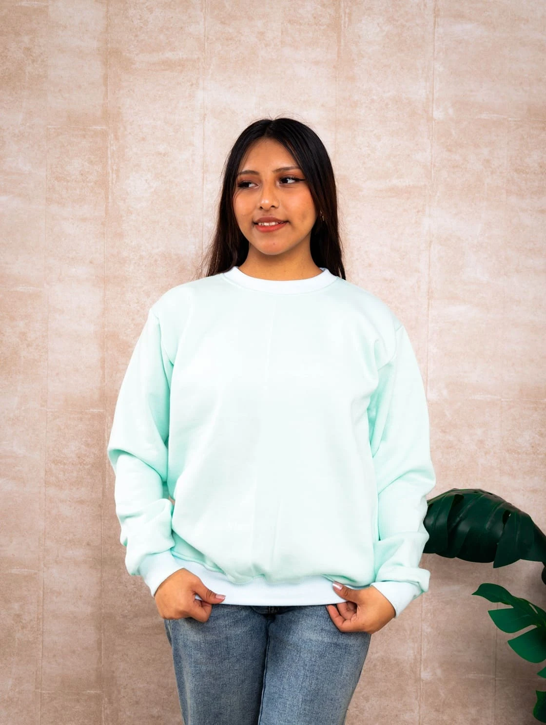 Polera Cuello Redondo Verde Agua