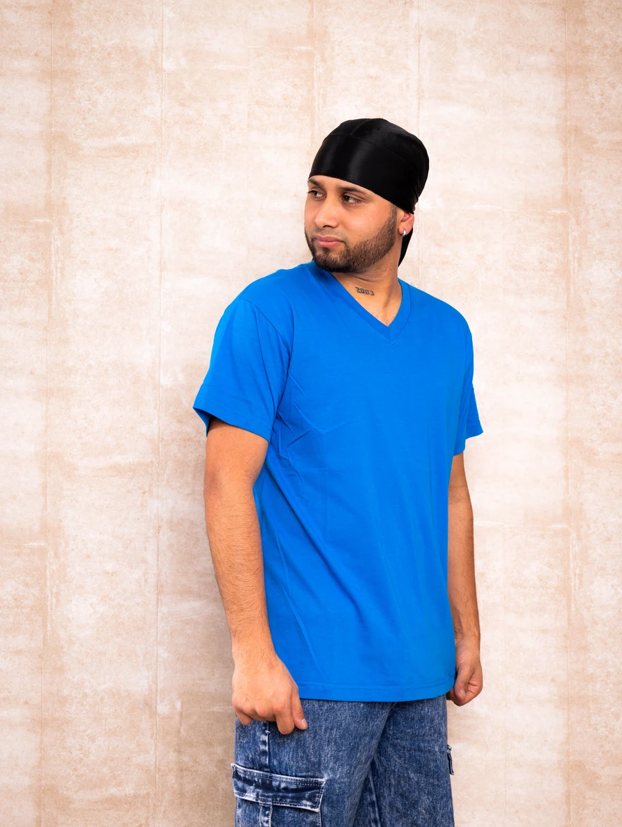 Polo Cuello V Azul Sky