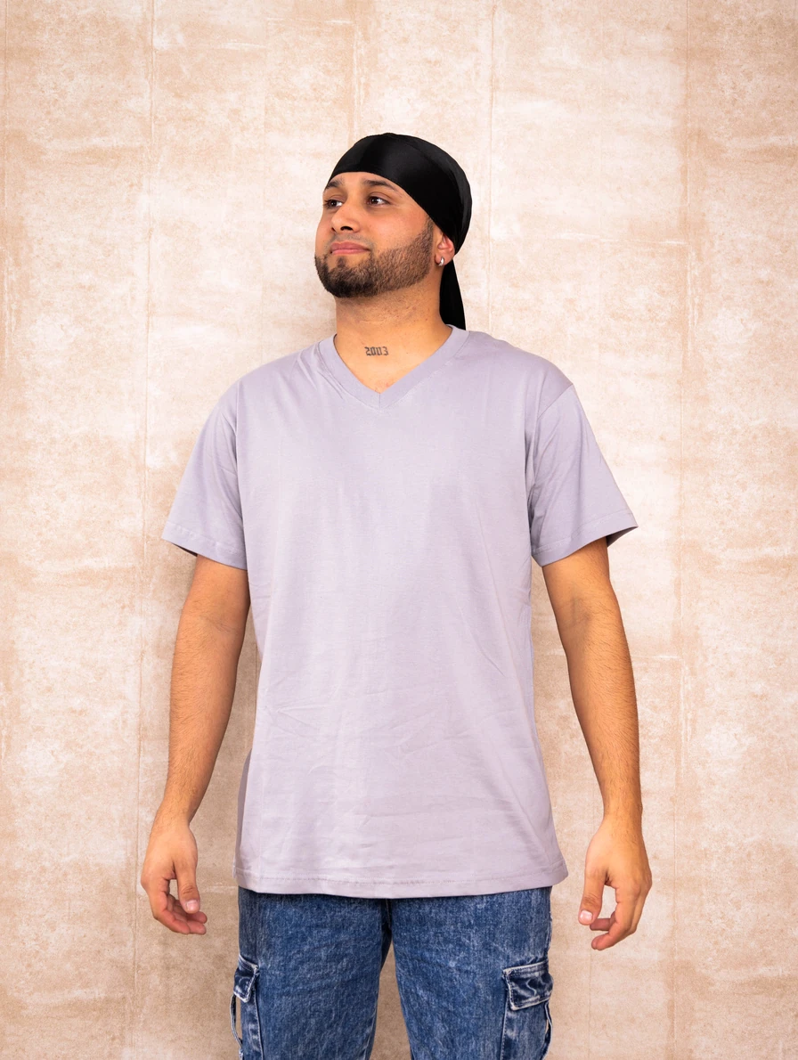 Polo Cuello V Plomo Plata