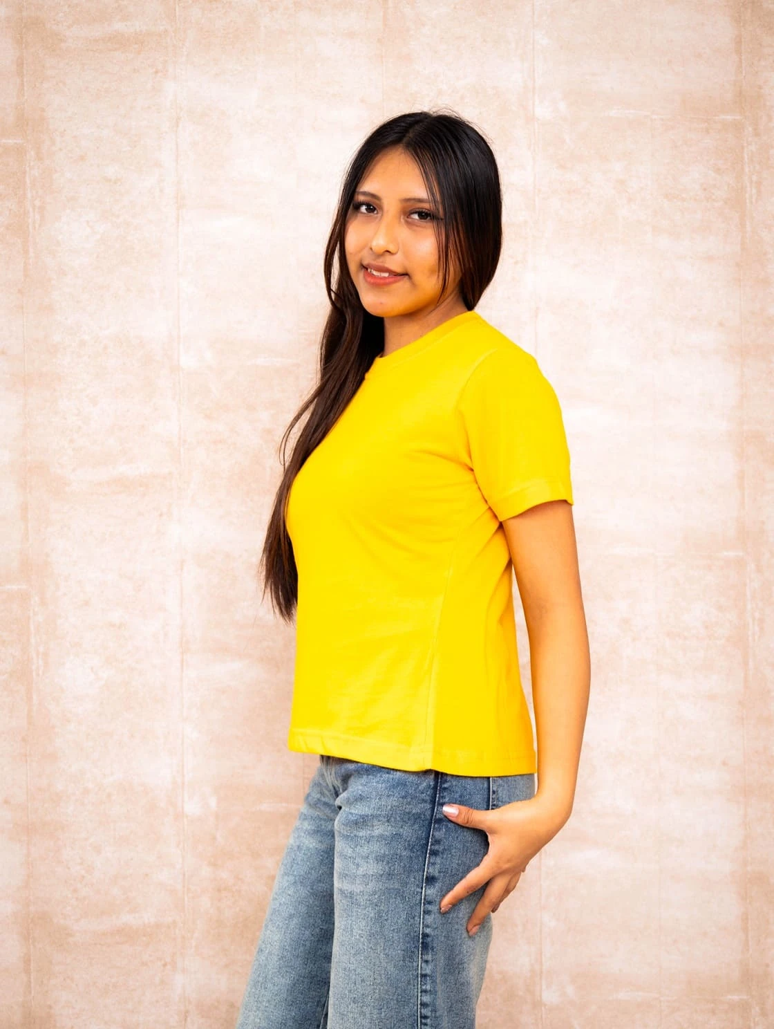 Polo Cuello Redondo Amarillo Brasil