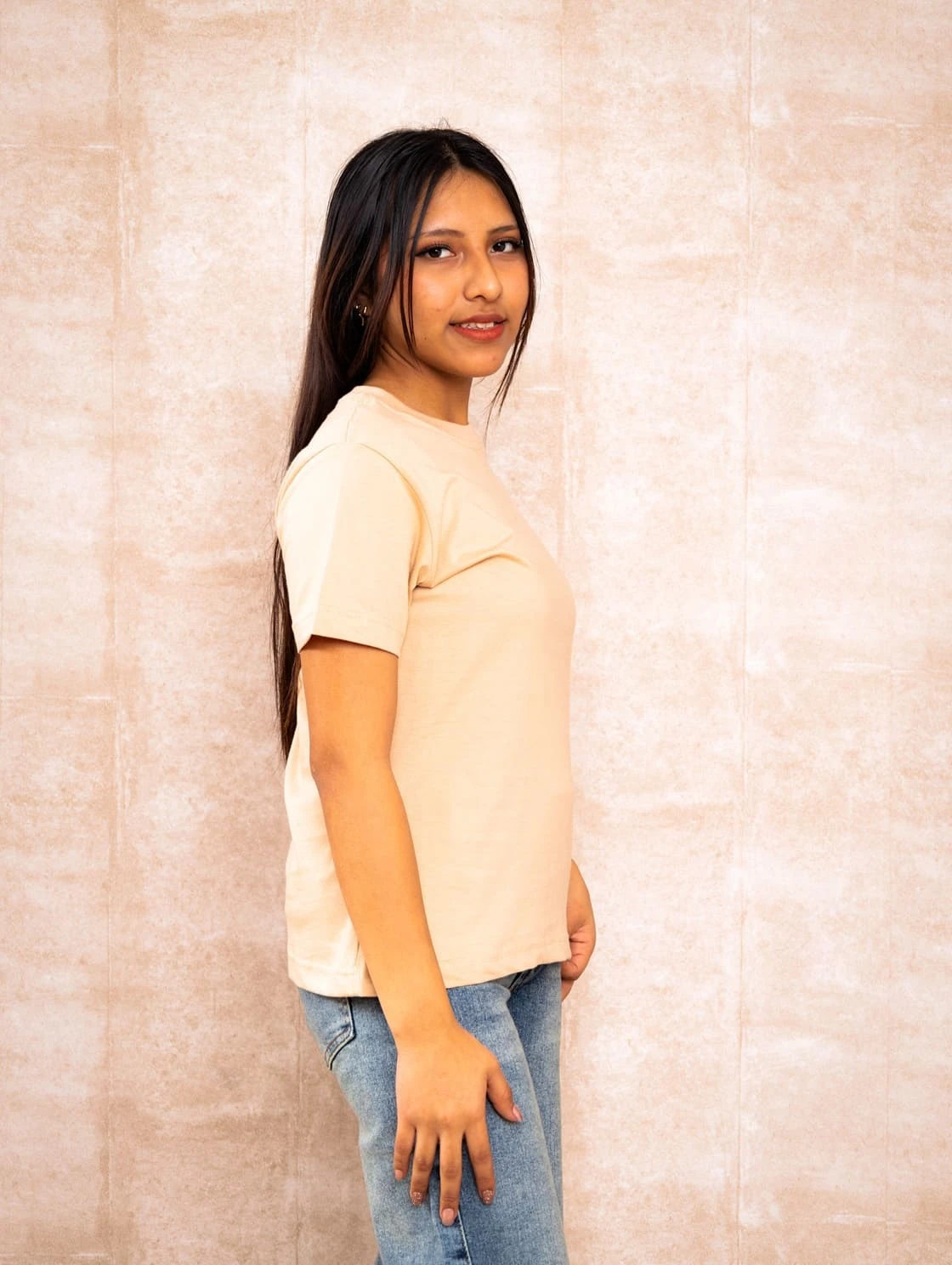 Polo Cuello Redondo Beige