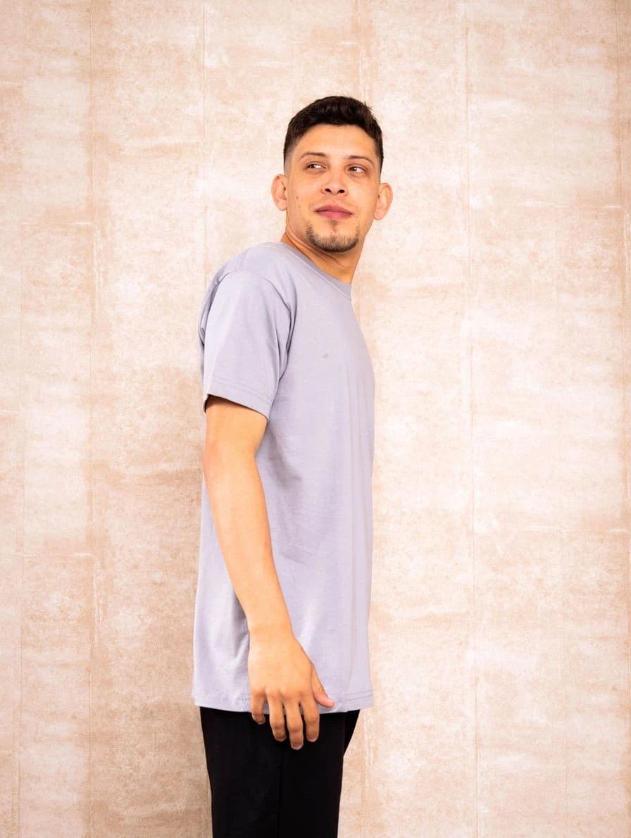 Polo Cuello Redondo Plomo Plata